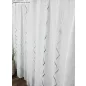 Méteráru, Voile, Roshan, fehér alapon zöld , 280 cm