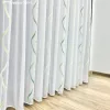 Voile, Roshan, fehér alapon zöld, 300x175 cm 