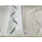 Voile, Roshan, fehér alapon zöld, 400x150 cm 