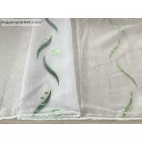 Voile, Roshan, Pdv58Zold3 fehér alapon zöld, 300x150 cm 