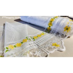   Méteráru, Vitrázs Függöny, Zsakar, sárga virág, 45 cm 