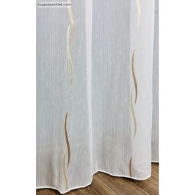 Voile, Zoe, fehér alapon arany bronz, 300x260 cm 