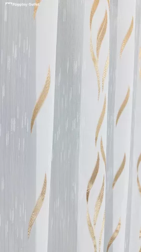 Voile, Azra, fehér alapon bronz, 200x210 cm 