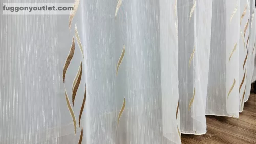 Voile, Azra, krém alapon mogyoró, 200x260 cm 
