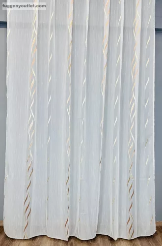 Voile, Azra, krém alapon mogyoró, 200x260 cm 