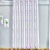 Voile, Freya, fehér alapon lila, kész függöny méretre