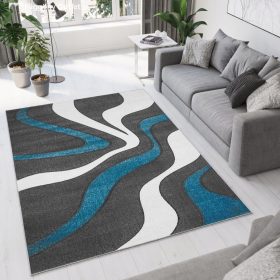 SZŐNYEG, WAVE BLUE, 120x180 cm