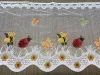 Méteráru, Vitrázs Függöny, Zsakar, Katicabogár, fehér alapon piros Sárga, 57 cm Magas