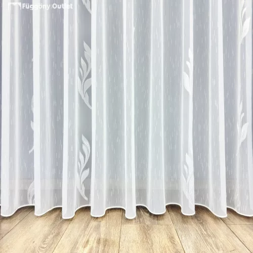Voile, Halime, fehér alapon fehér, 200x210cm