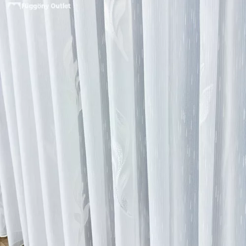 Voile, Halime, fehér alapon fehér, 200x210cm