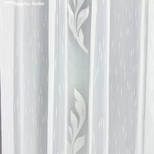 Voile, Halime, fehér alapon fehér, 200x210cm