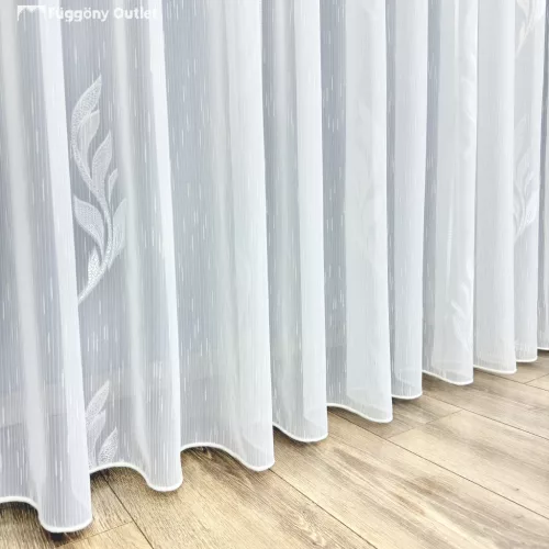 Voile, Halime, fehér alapon fehér, 200x210cm