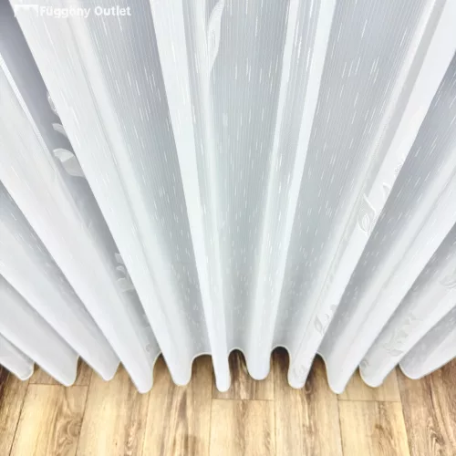 Voile, Halime, fehér alapon fehér, 200x210cm