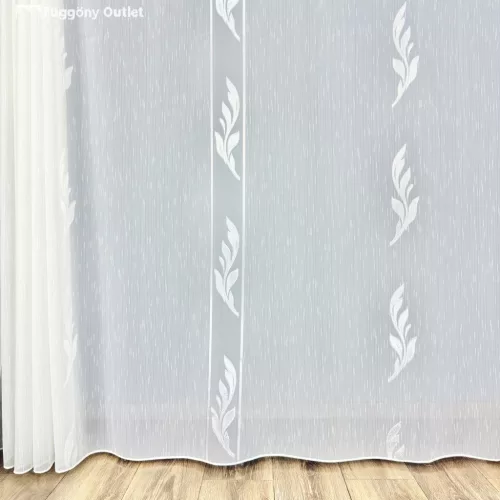 Voile, Halime, fehér alapon fehér, 200x210cm